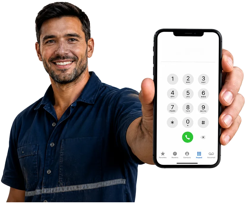 Our plumber taking a booking call for Hornsby