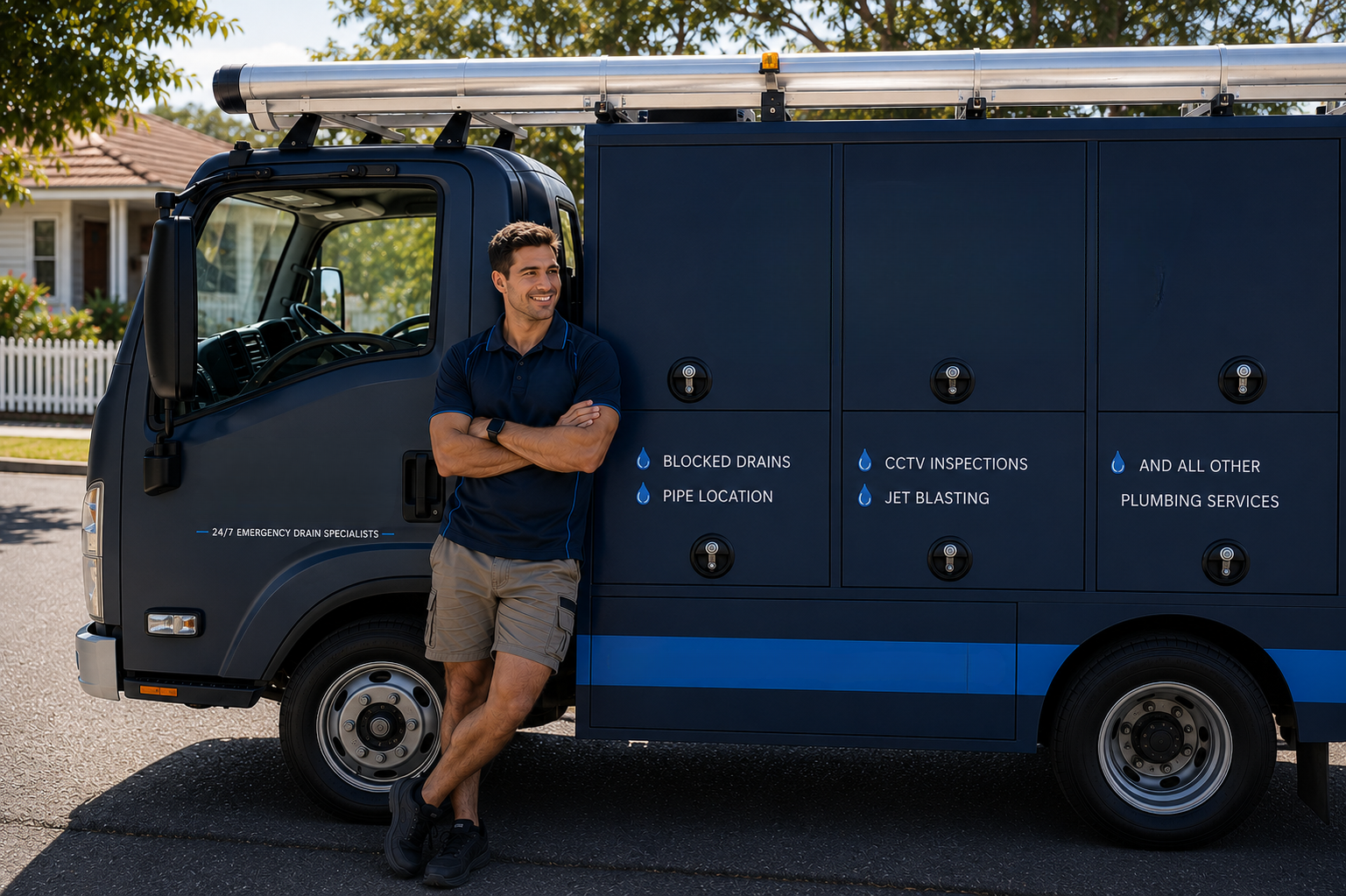 Plumber with Hornsby Blocked Drains van
