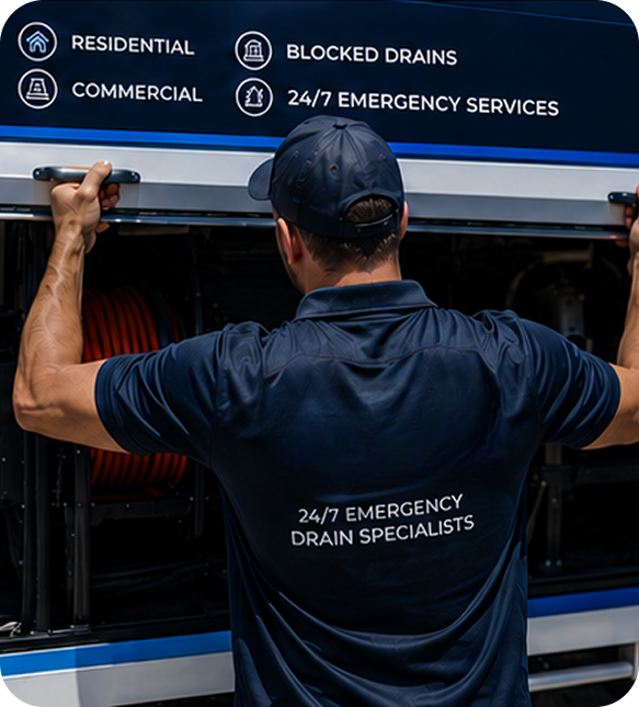 Licensed blocked drain plumber servicing a Hornsby home